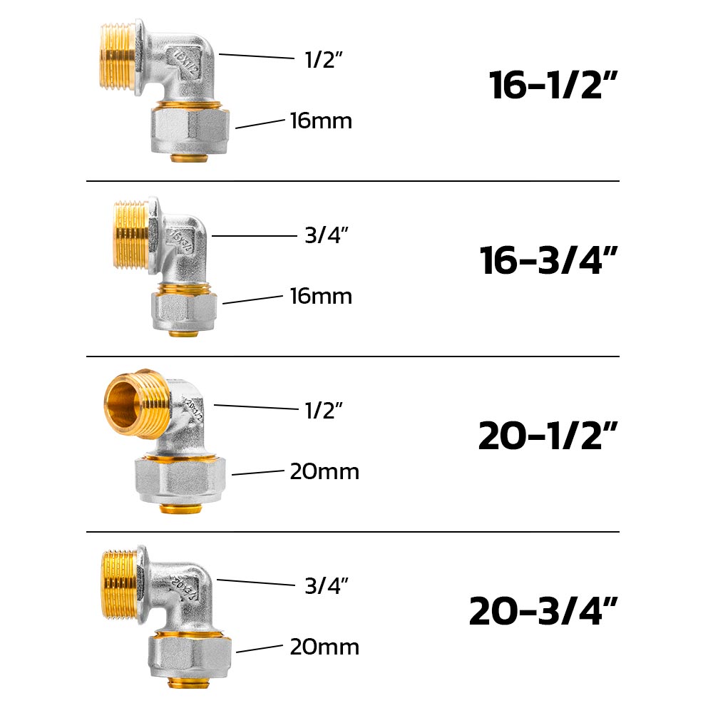 Raccords Coudés Mâle à visser