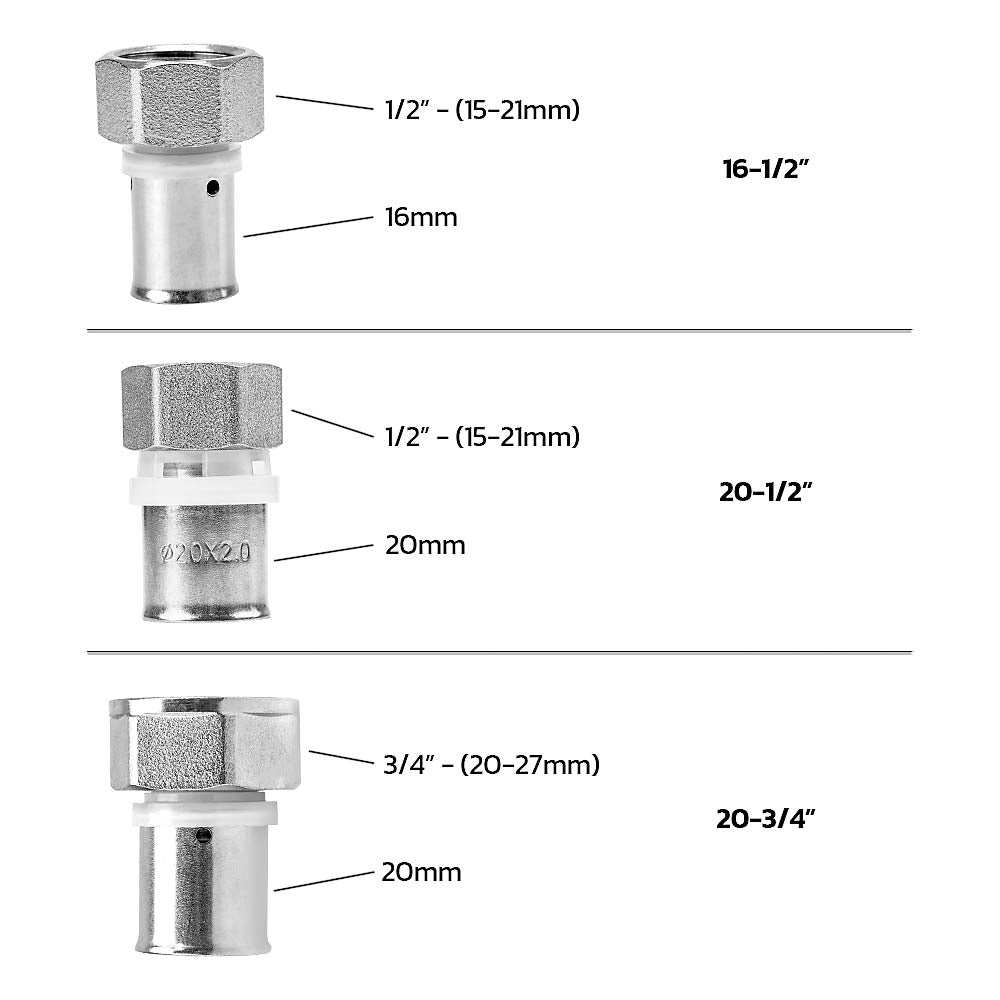 Female Straight Crimp Fittings